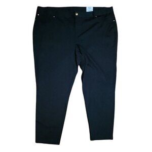 INC International Concepts Pants Womens Plus Size 26W Black Mid Rise Skinny